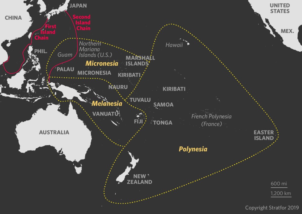 Pacific Islands Map (Copyright Stratfor 2019)